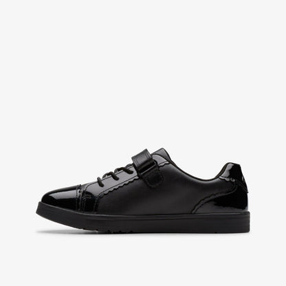 Disco Charm Kid Black Leather | Clarks on Sale