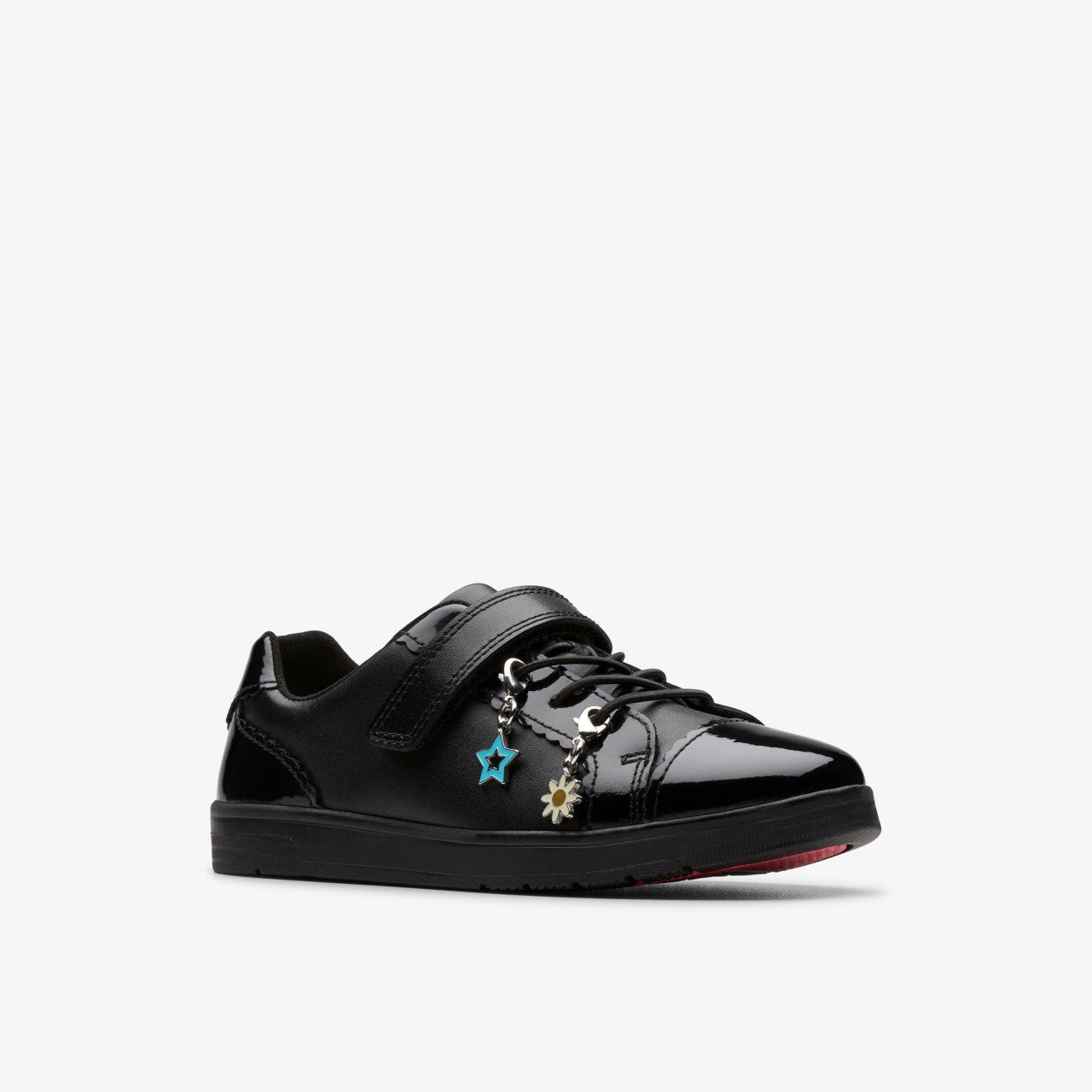 Disco Charm Kid Black Leather | Clarks on Sale