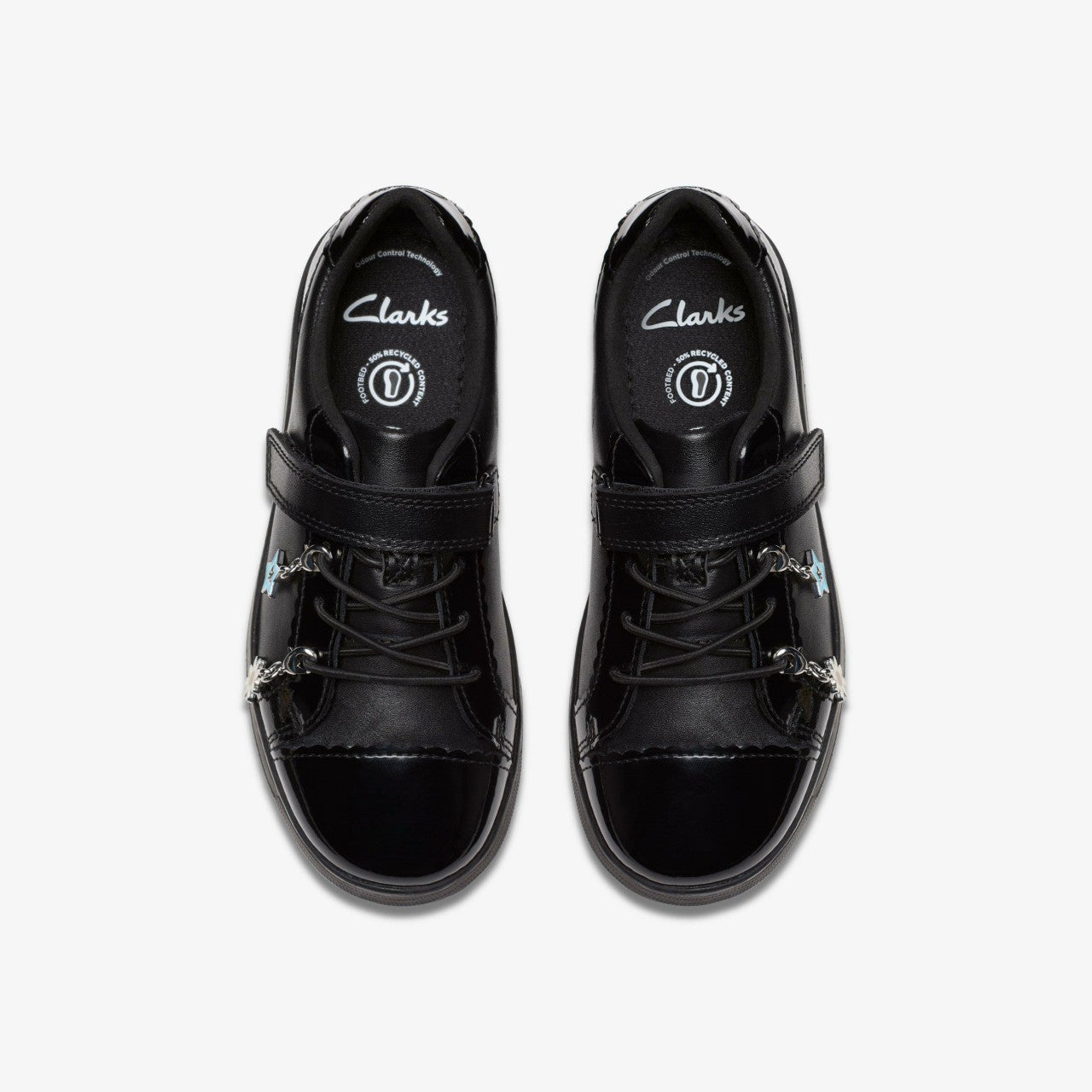 Disco Charm Kid Black Leather | Clarks on Sale