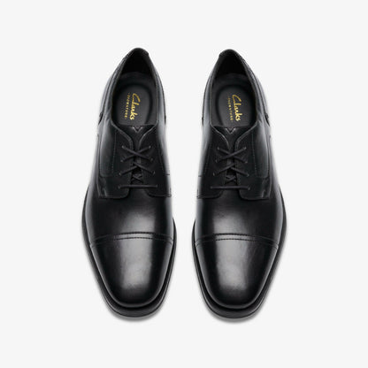 Paulton Cap Black Leather | Clarks online