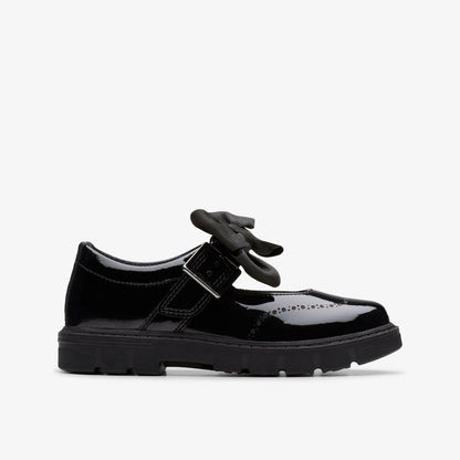 Lorcam Jane Kid Black Patent | Clarks Sale