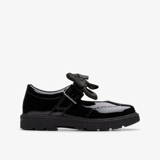 Lorcam Jane Kid Black Patent | Clarks Sale
