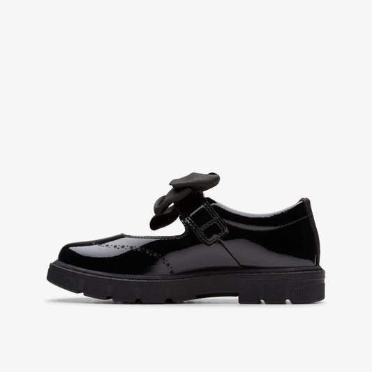 Lorcam Jane Kid Black Patent | Clarks Sale