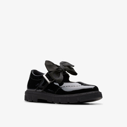 Lorcam Jane Kid Black Patent | Clarks Sale
