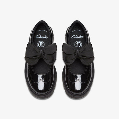 Lorcam Jane Kid Black Patent | Clarks Sale