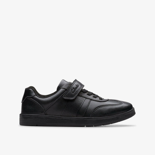 Disco Pace Kid Black Leather | Clarks for sale