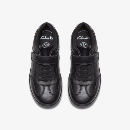 Disco Pace Kid Black Leather | Clarks for sale