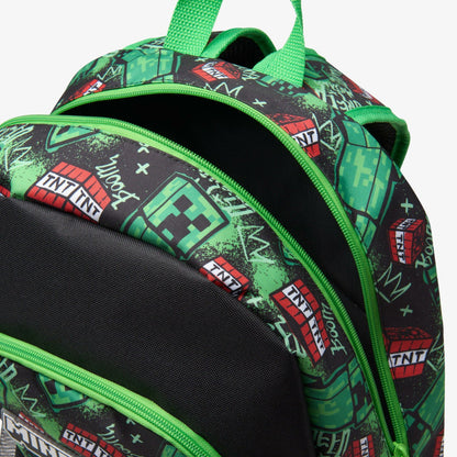 Minecraft Large Backpack Black/Green | Clarks discount