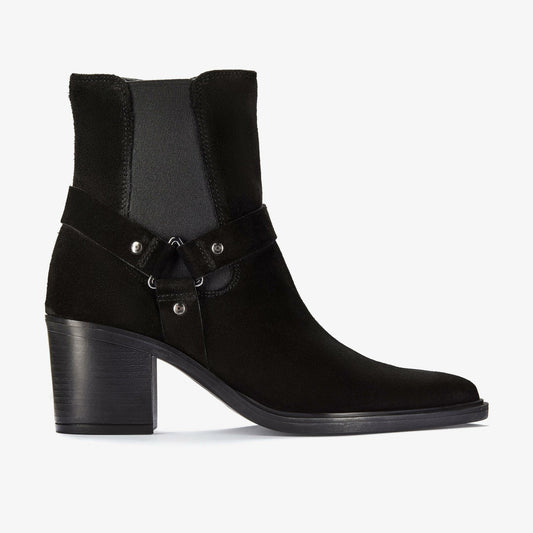 Jesse Buckle Black Suede | Clarks for sale