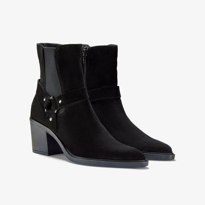 Jesse Buckle Black Suede | Clarks for sale