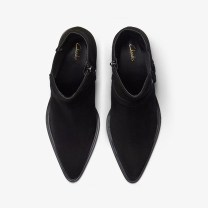 Jesse Buckle Black Suede | Clarks for sale