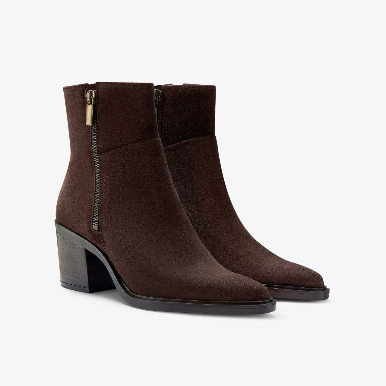Jesse Zip Dark Brown Suede | Clarks discount