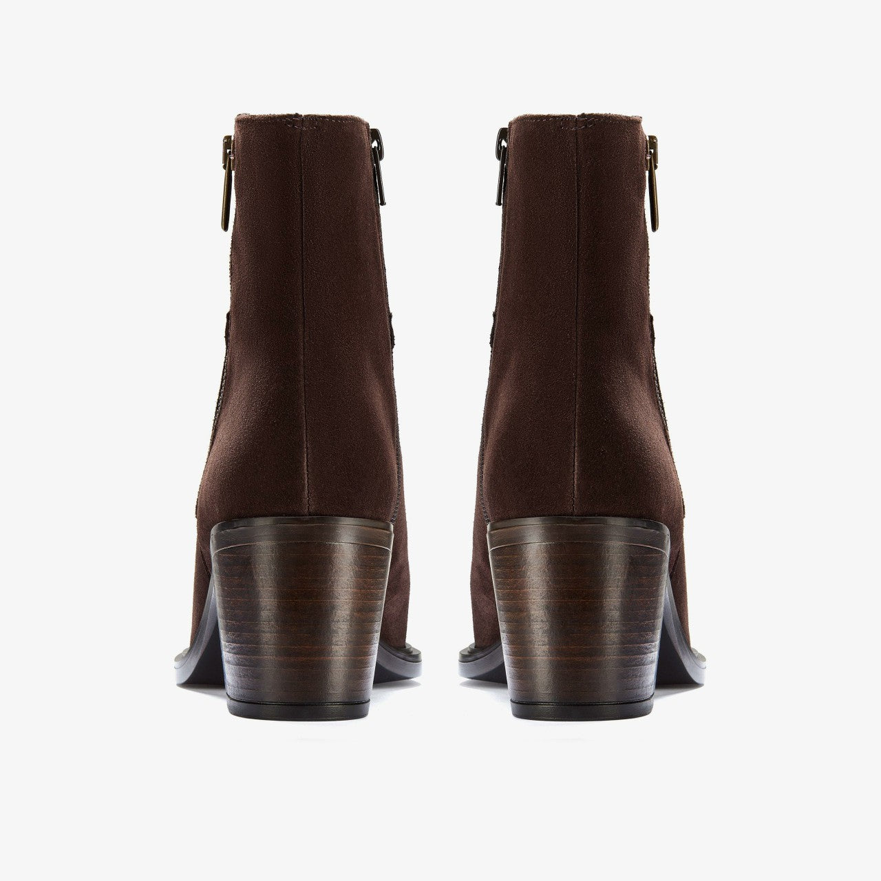 Jesse Zip Dark Brown Suede | Clarks discount