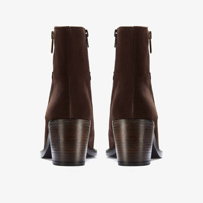 Jesse Zip Dark Brown Suede | Clarks discount