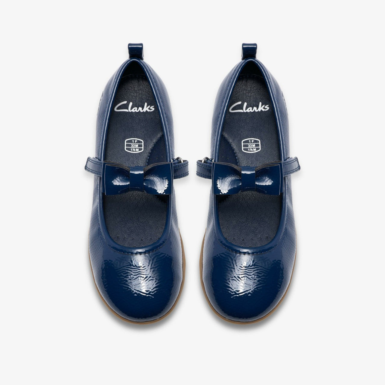Charm Bow Kid Navy Patent | Clarks on Sale