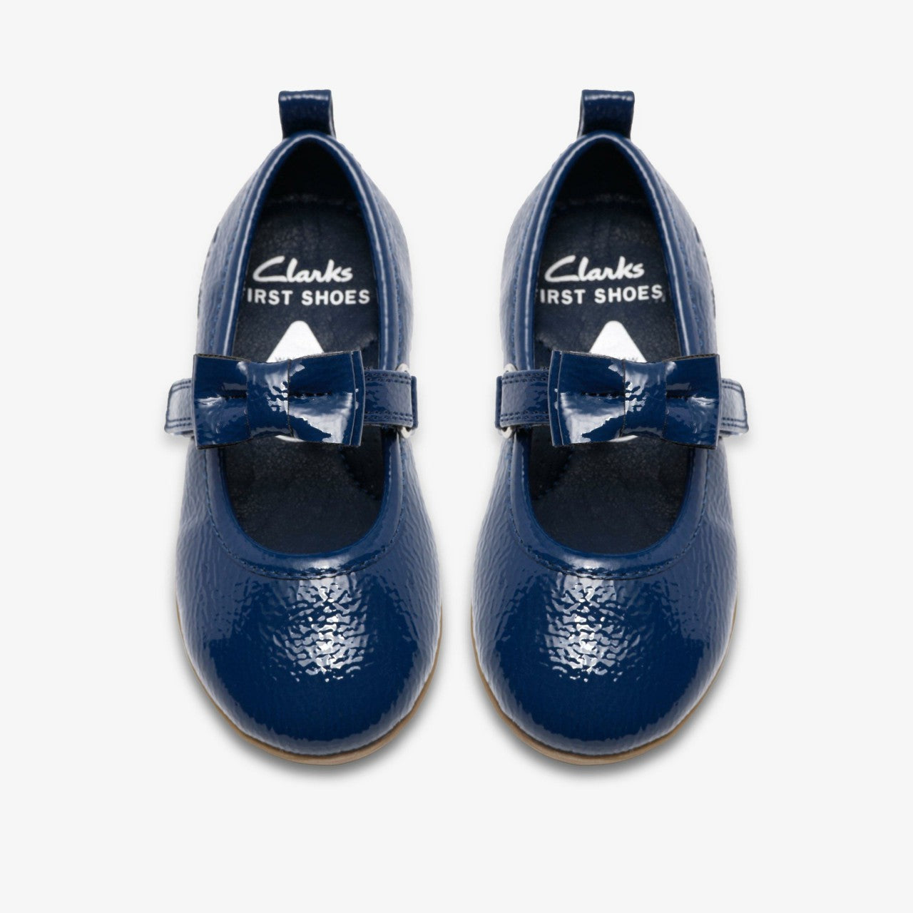 Charm Bow Toddler Navy Patent | Clarks on Sale