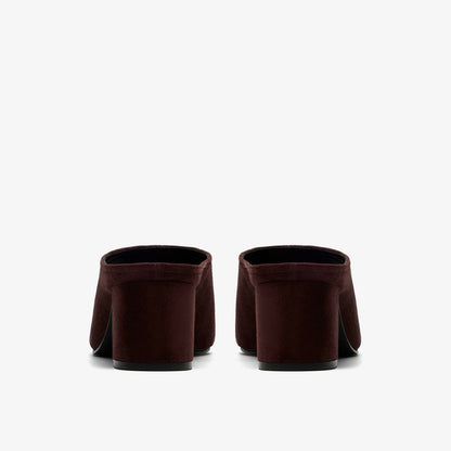 Siray Mule Dark Brown Suede | Clarks on Sale