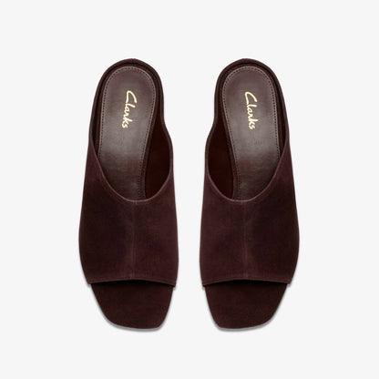 Siray Mule Dark Brown Suede | Clarks on Sale