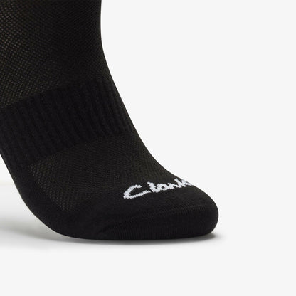 Ankle Socks 3 Pack Size 6-11 Black Black | Clarks for sale